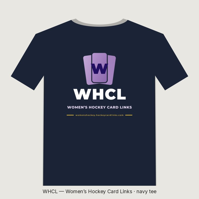 Women's Hockey Card Links WHCL Logo Collector Tee